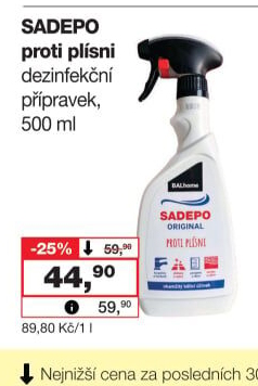 Čistič proti plísním Sadepo Balhome