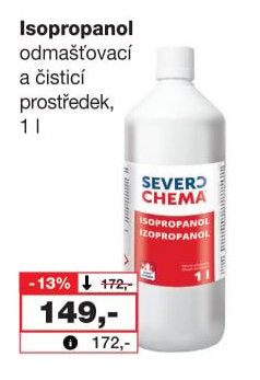 Čisticí prostředek Isopropanol Severochema