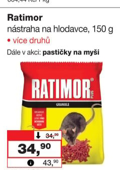 Granule proti hlodavcům Plus Ratimor