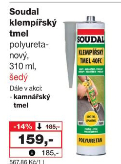 Klempířský tmel Soudal