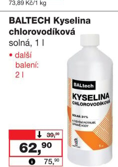 Kyselina chlorovodíková solná Baltech