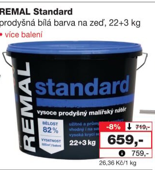 Malířská barva Remal Standard