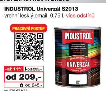 Nátěr na kov a dřevo Univerzál Industrol