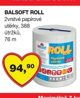 Papírové utěrky 2vrstvé Roll BALsoft
