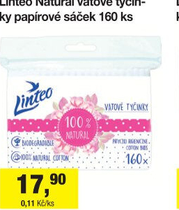 Tyčinky vatové Linteo