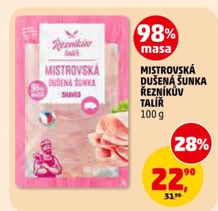 Mistrovská dušená šunka Řezníkův talíř