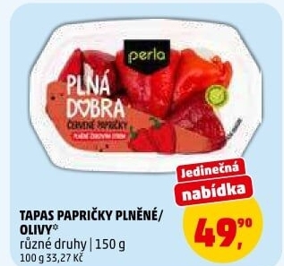 Papriky plněné sýrem Perla