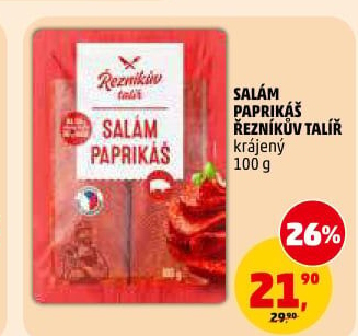 Salám Paprikáš Řezníkův talíř