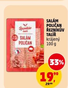 Salám Poličan Řezníkův talíř