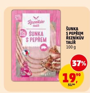 Šunka s pepřovým dekorem Řezníkův talíř