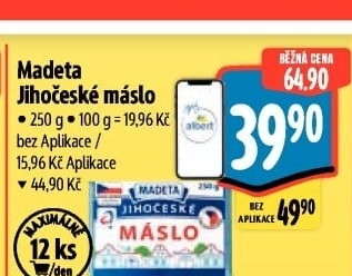 Máslo Jihočeské Madeta