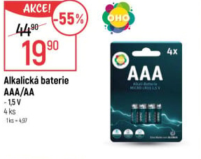 Baterie alkalické OHO