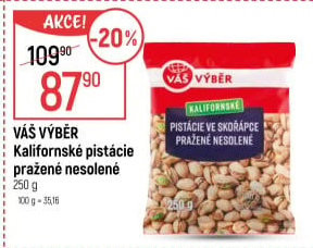 Pistácie pražené kalifornské Váš Výběr