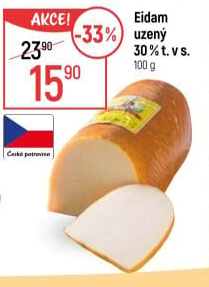 Sýr Eidam uzený 30% Lacrum