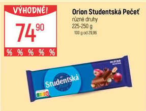 Čokoláda Studentská pečeť Orion