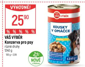 Konzerva pro psy Váš Výběr