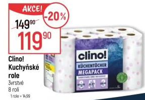 Utěrky kuchyňské 3vrstvé Clino!