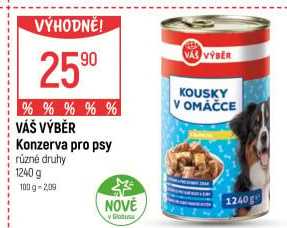 Konzerva pro psy Váš Výběr