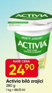 Bílý jogurt zrající Activia Danone