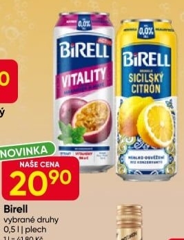 Nealkoholické pivo ochucené Birell