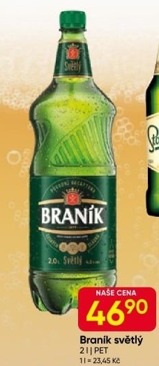 Pivo světlé výčepní 10° Braník