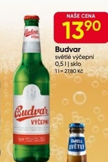 Pivo světlé výčepní Budweiser Budvar