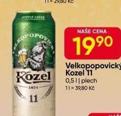Pivo světlý ležák 11° Medium Velkopopovický Kozel
