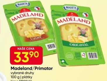 Sýr Primátor 45% Madeta