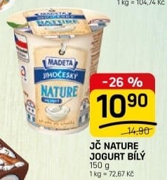 Bílý jogurt Nature jihočeský Madeta