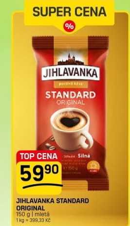 Mletá káva Standard Jihlavanka