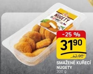 Nugetky kuřecí smažené Vodňanské kuře