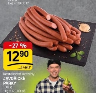 Párky javořické Kostelecké uzeniny