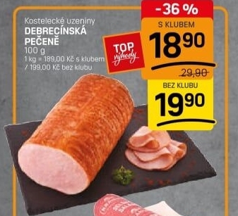 Pečeně debrecínská Kostelecké uzeniny