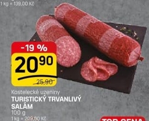 Salám turistický Kostelecké uzeniny