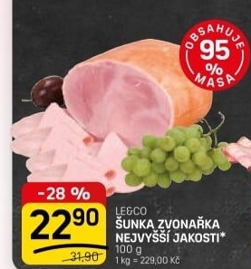 Šunka Zvonařka nejvyšší jakosti LE&amp