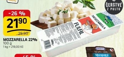 Sýr Mozzarella cihla Fulfil