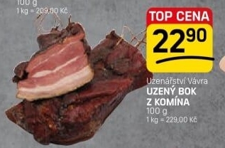 Uzený bok z komína Uzenářství Vávra