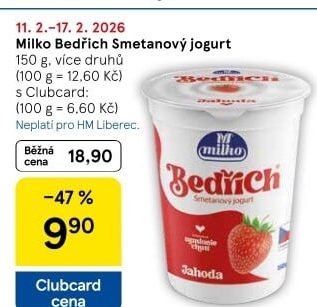 Jogurt Bedřich smetanový ochucený Milko