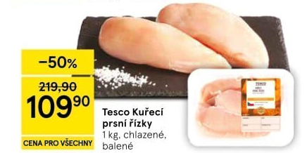 Kuřecí prsní řízky Tesco