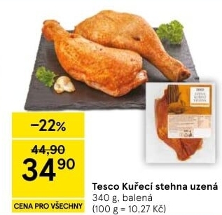 Kuřecí stehna uzená Tesco