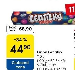 Lentilky Orion