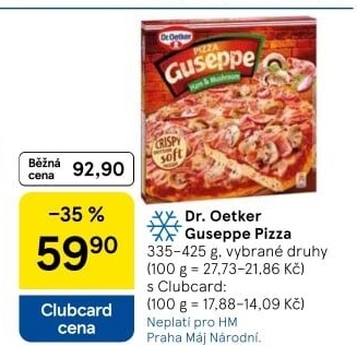 Pizza mražená Guseppe Dr. Oetker