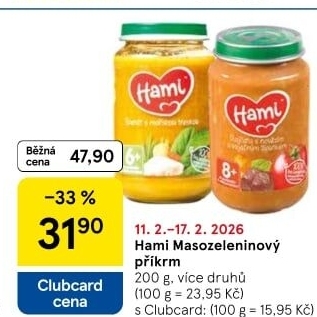 Příkrm masozeleninový Hami
