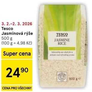 Rýže jasmínová Tesco