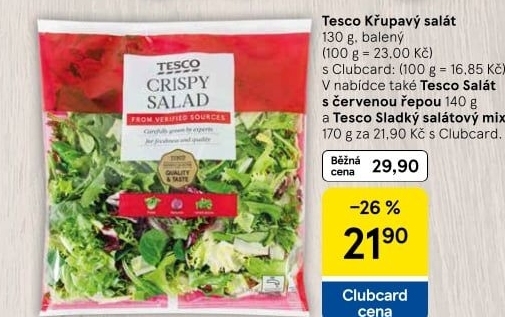 Salát křupavý Crispy Tesco