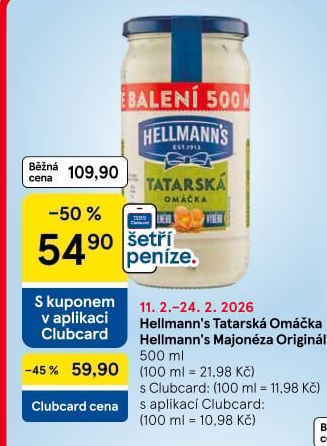 Tatarská omáčka Hellmann'
