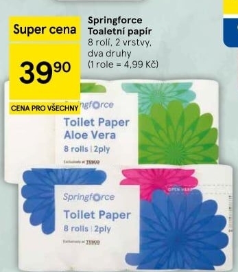 Toaletní papír 2vrstvý Springforce