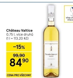 Vína Chateau Valtice