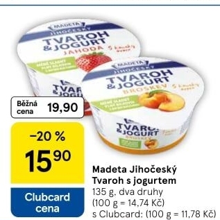 Dezert tvaroh s jogurtem jihočeský Madeta