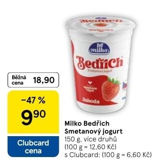 Jogurt Bedřich smetanový ochucený Milko